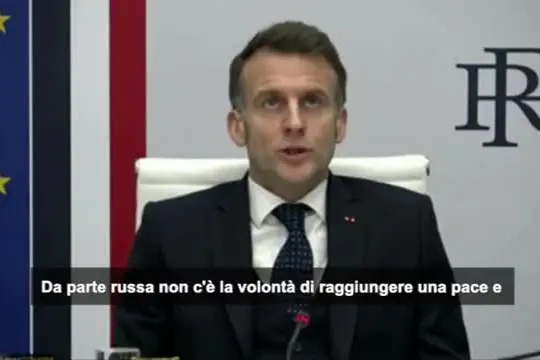 Ucraina, Macron: "non c'è volontà russa di raggiungere una pace"