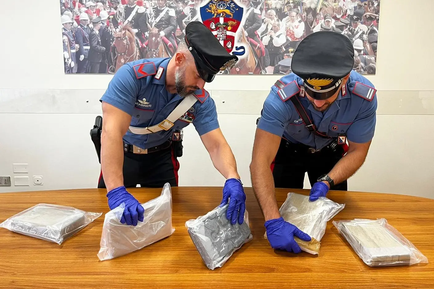 La droga sequestrata dai carabinieri