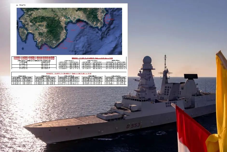 Arrivano le navi militari, interdetto il mare del sud della Sardegna (L'Unione Sarda)