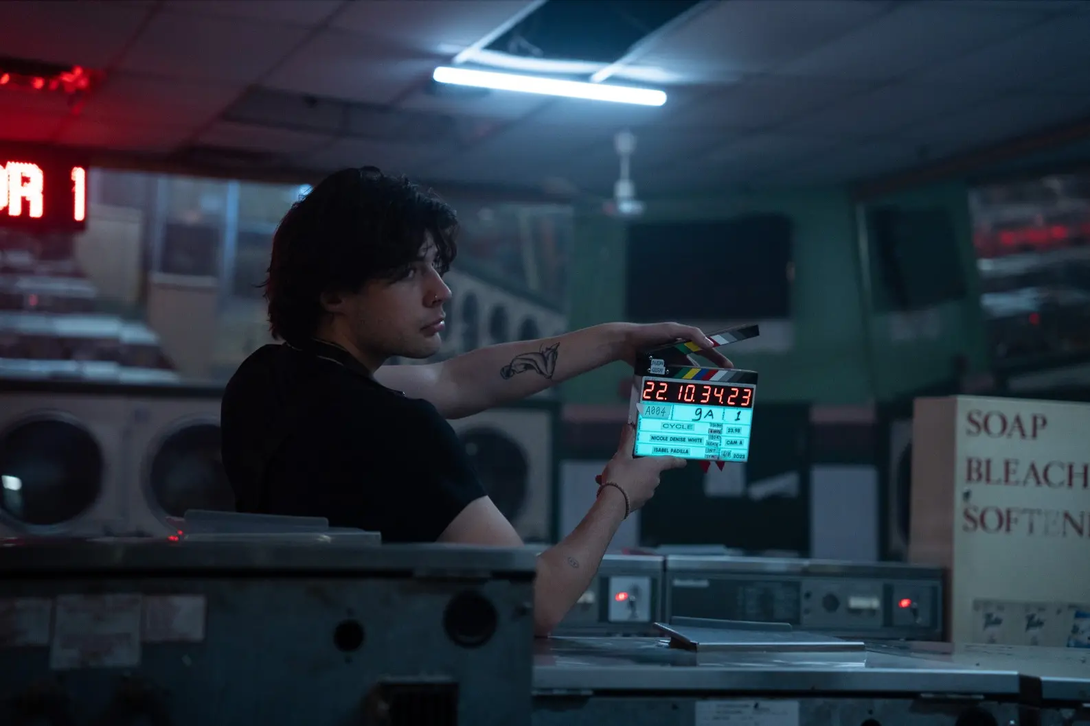  Simon Giuseppe Floris sul set (foto concessa)