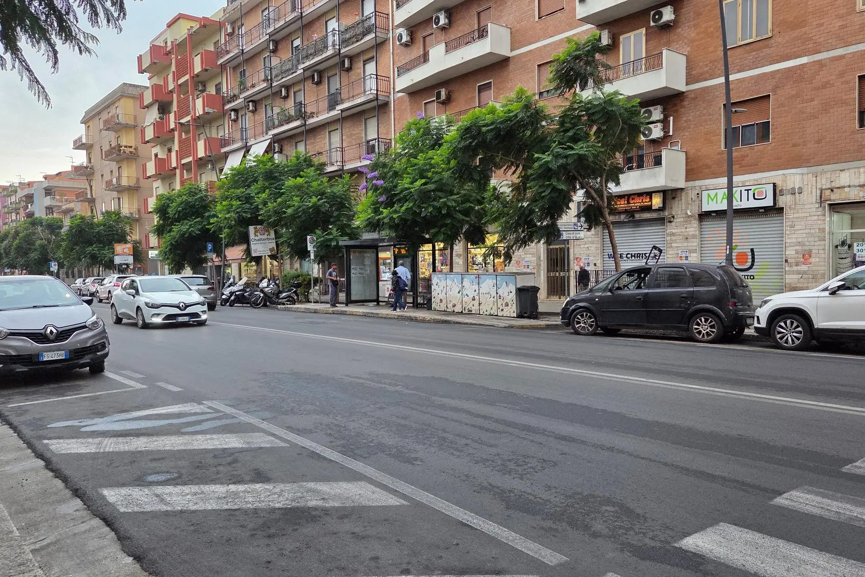 Il tratto di viale Colombo interessato dai lavori (g. da.)