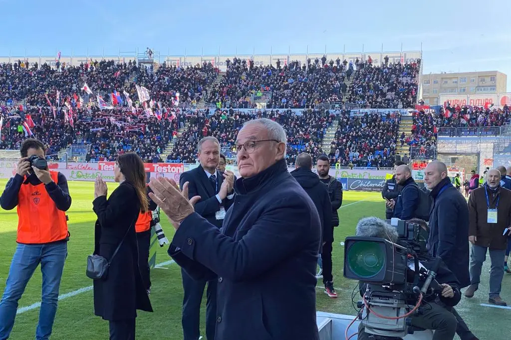 Claudio Ranieri al suo ingresso alla Domus (Max Solinas)