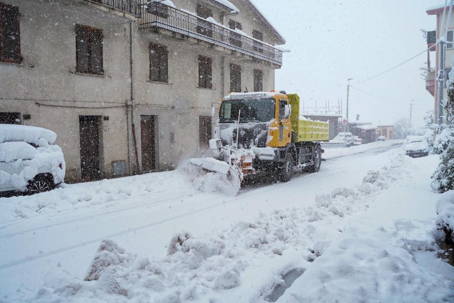 L'ultima nevicata a Desulo (Archivio L'Unione Sarda)