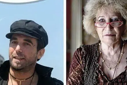 Vittorio Arrigoni e la madre Egidia (foto L'Unione Sarda - Pintori)