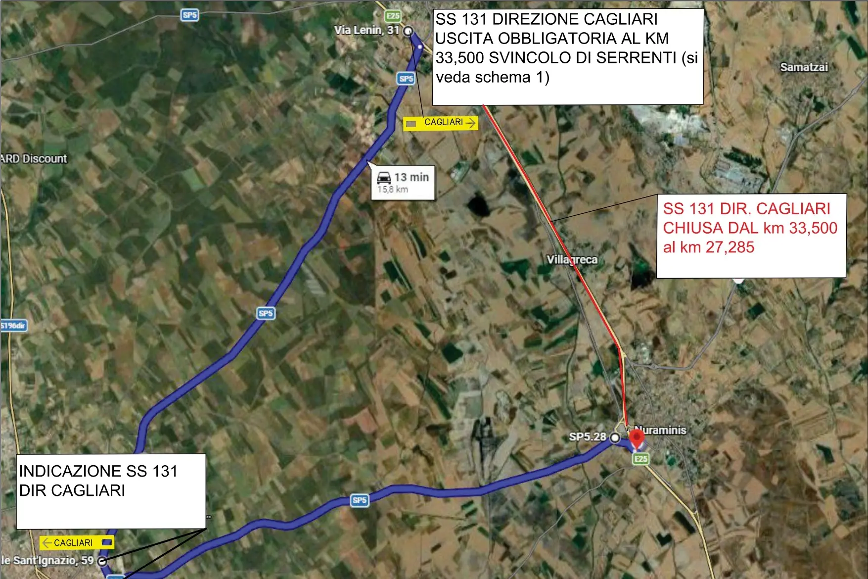 La mappa delle deviazioni