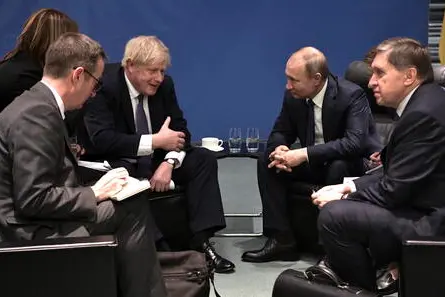 Boris Johnson e Vladimir Putin (Ansa)