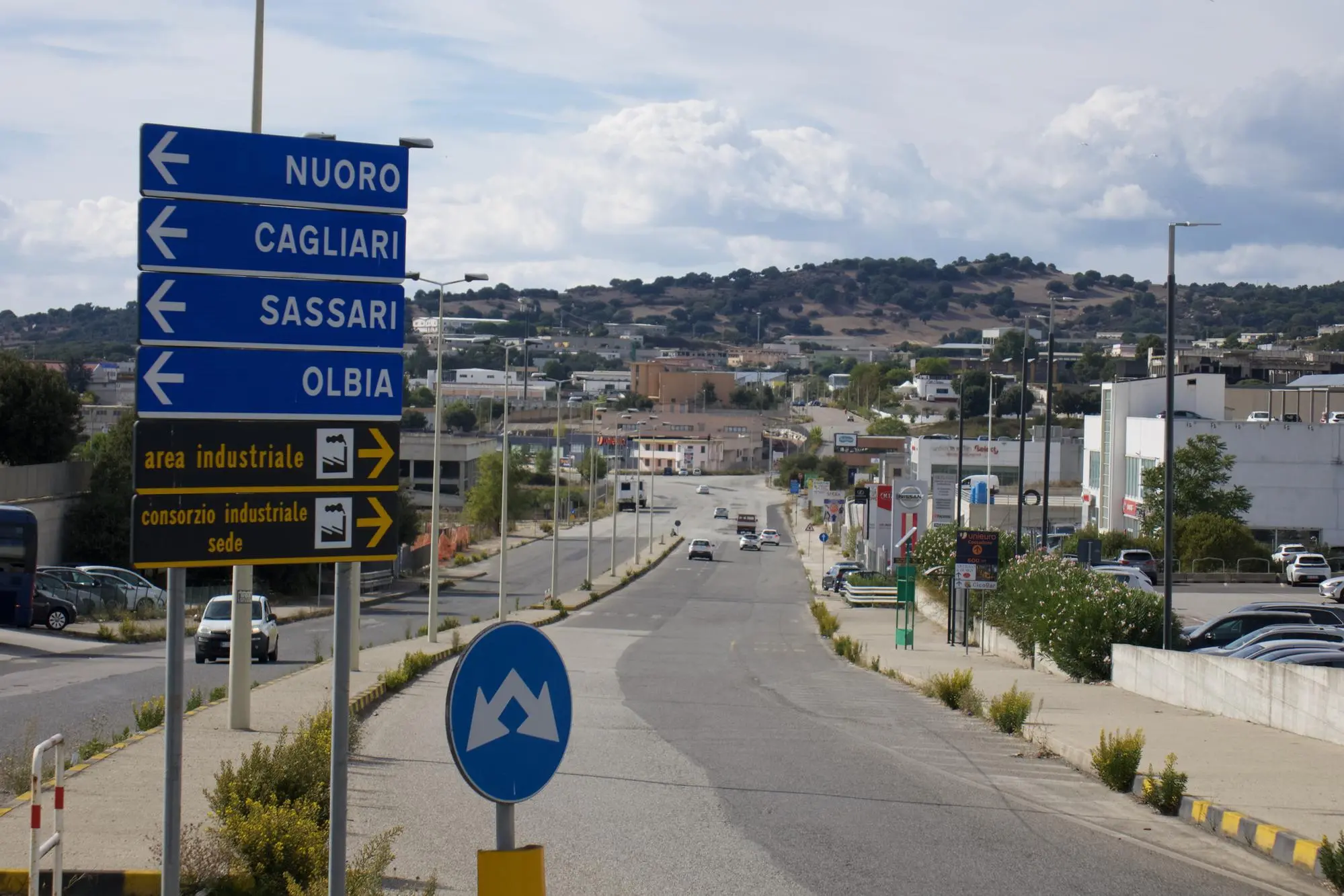 Una veduta della zona industriale nuorese di Prato Sardo