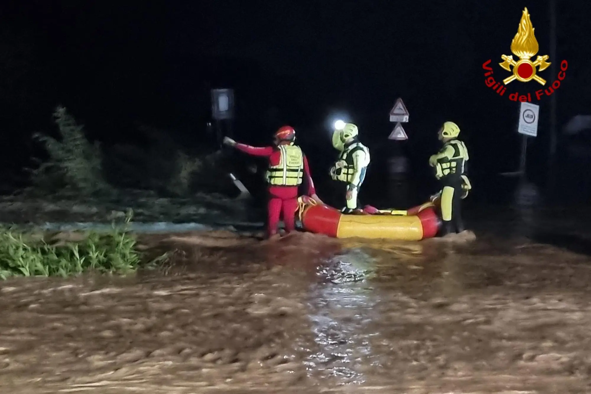 Allagamenti nel Livornese (foto vigili del fuoco)