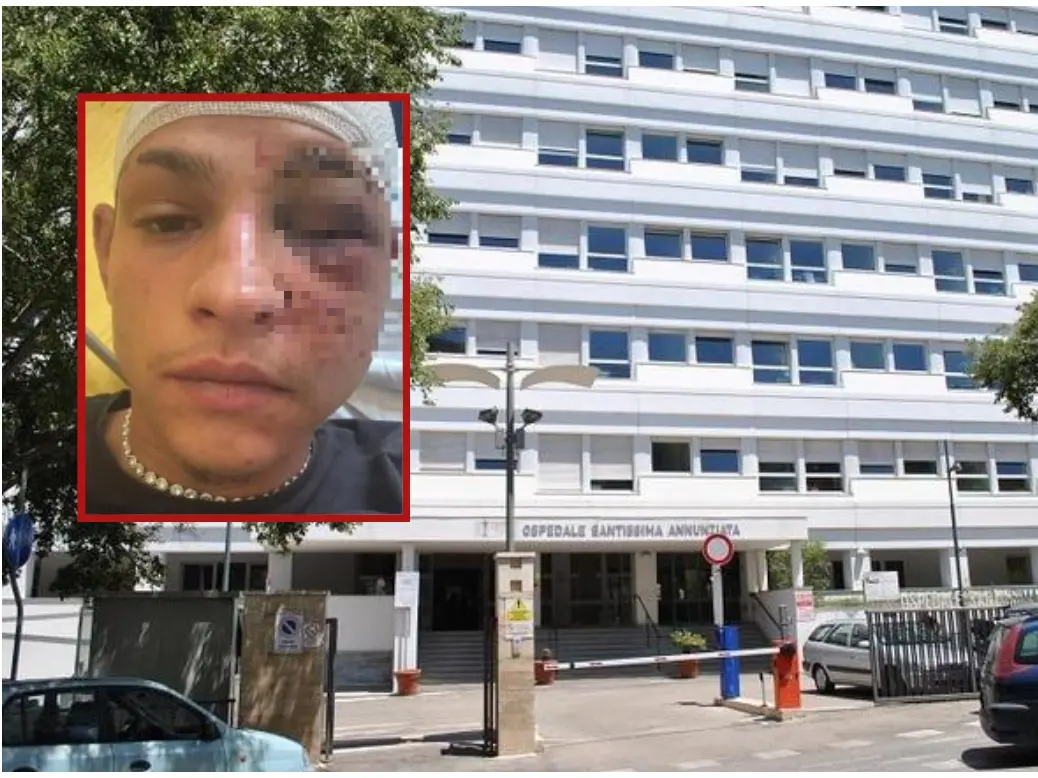 L'ospedale di Sassari, a sinistra Matthias Vacatello, 21 anni