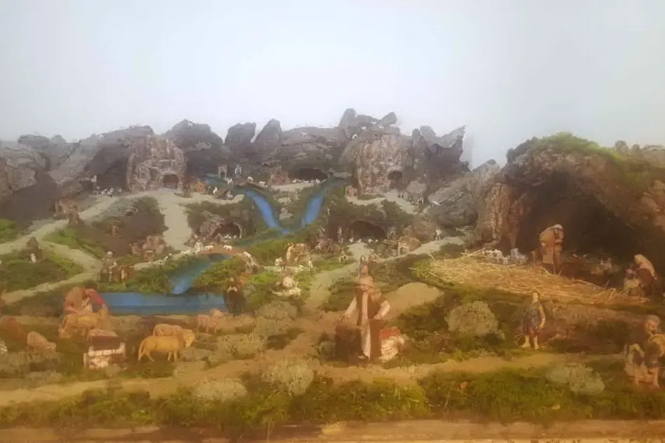 Un particolare del grande presepe allestito dalla Pro loco (foto Ivan Murgana)