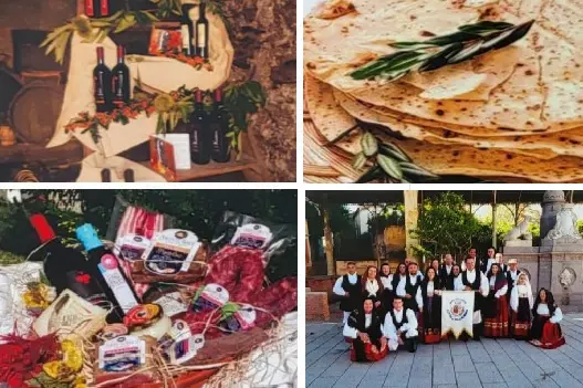 Prodotti sardi e il gruppo Città di Villacidro (foto concesse)