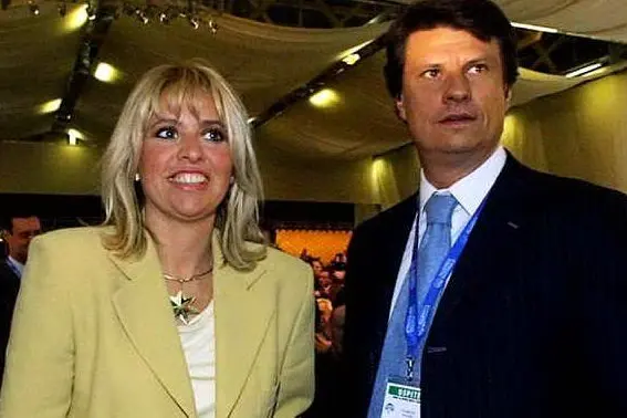 Alessandra Mussolini con il marito Mauro Floriani