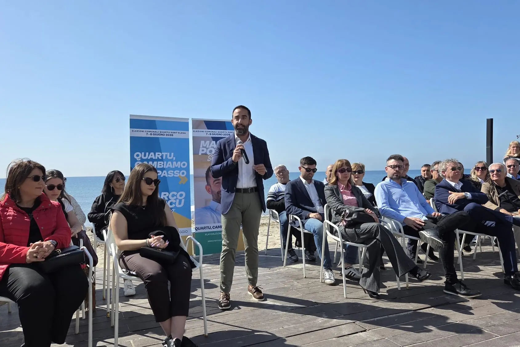 La presentazione delle liste a sostegno di Marco Porcu (Foto: Giorgia Daga)