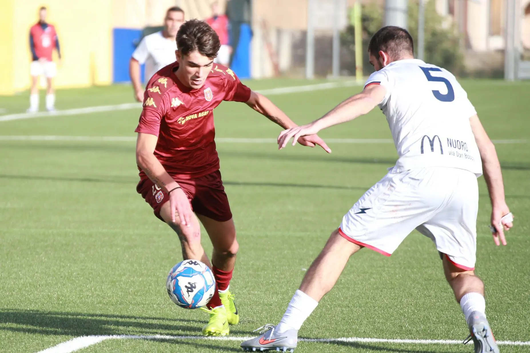 L'esterno d'attacco dell'Oschirese Paolo Langiu (Foto Pischedda)