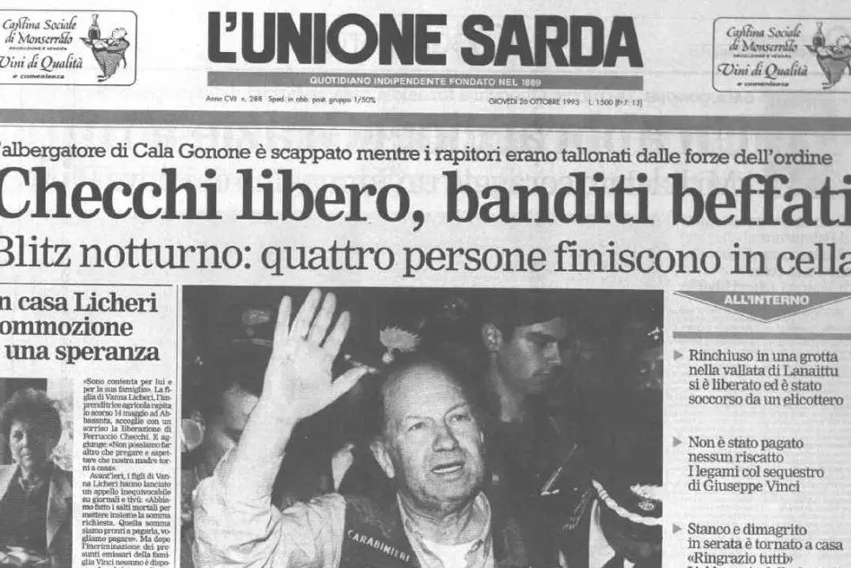 #AccaddeOggi: 26 ottobre 1995, Ferruccio Checchi torna in libertà
