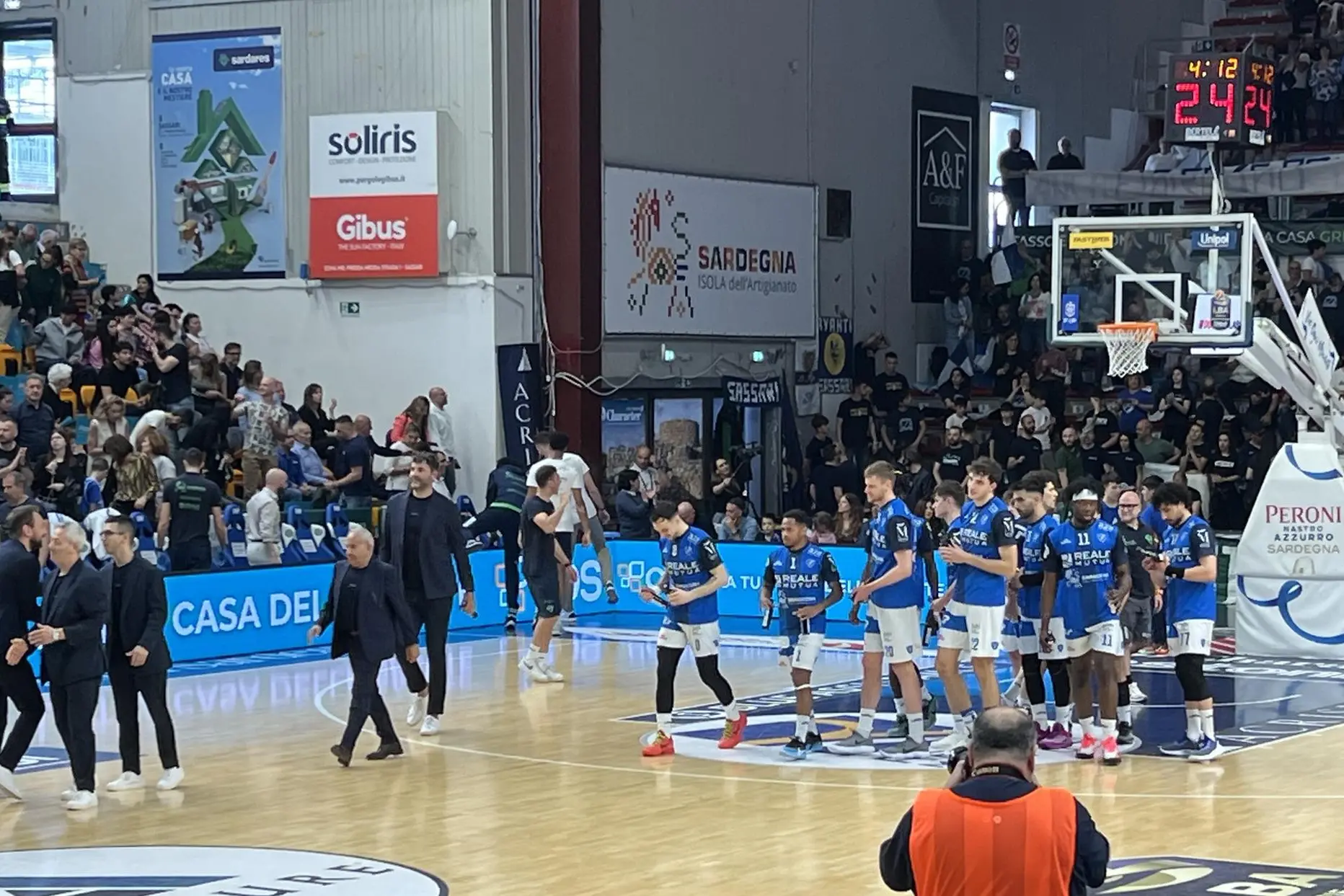 Ultima gara al PalaSerradimigni per la Dinamo (foto G. Marras)