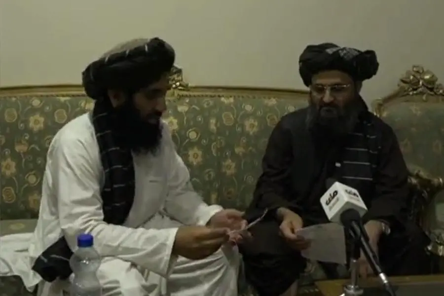 Il mullah Baradar nell'intervista (Ansa - TWITTER WASHIQAHAMADUL)