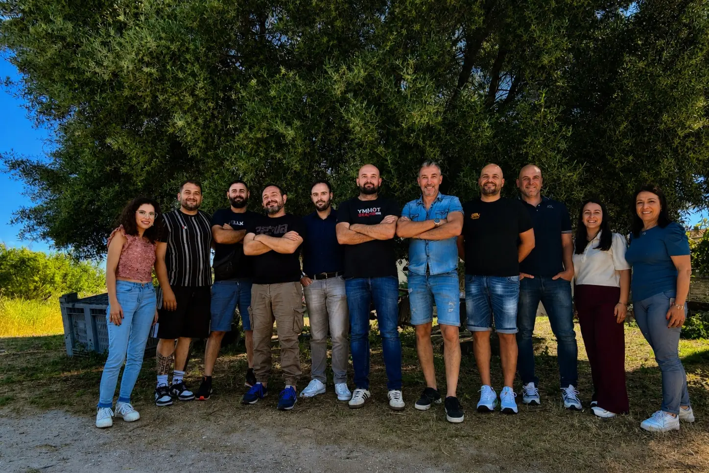 La lista Una Boxi Noa candidata a Palmas Arborea. Nella foto mancano i candidati consiglieri Antonio De Pinto e Davide Napoli (foto concessa)