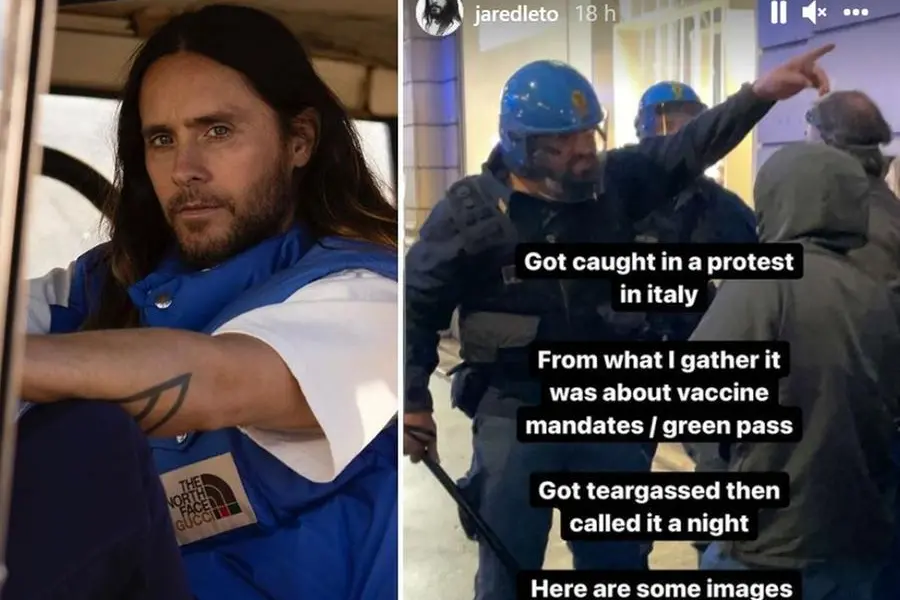 Jared Leto e la storia su Instagram (foto Ig)