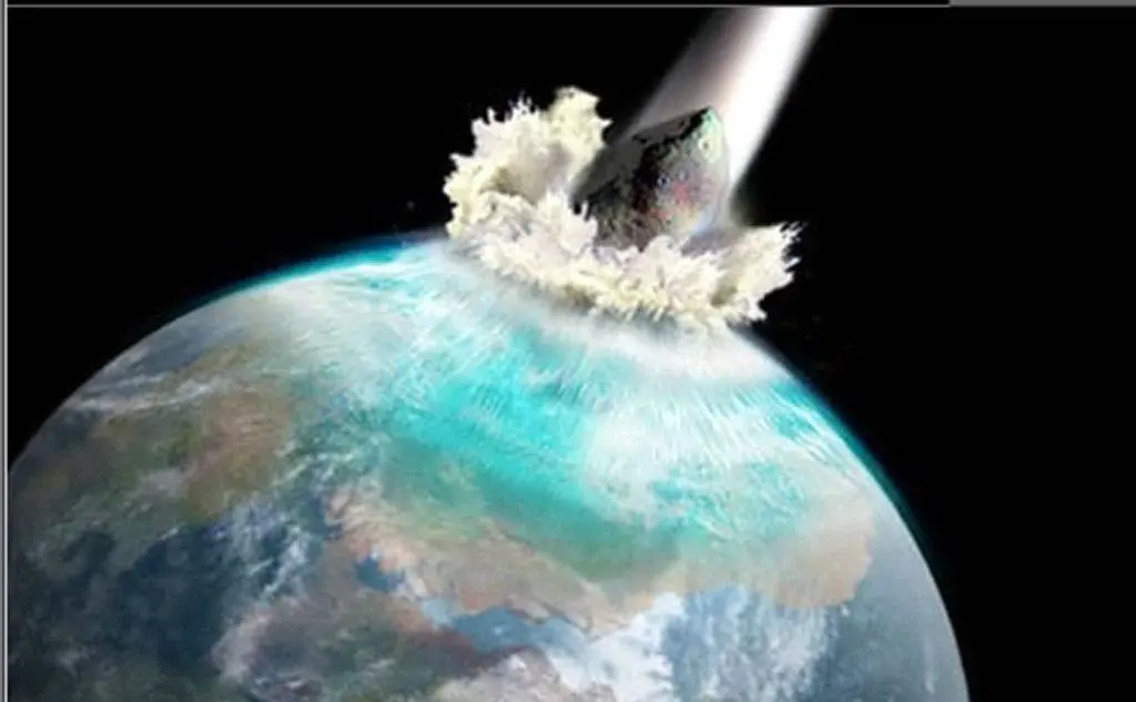 Una cometa in una simulazione al computer