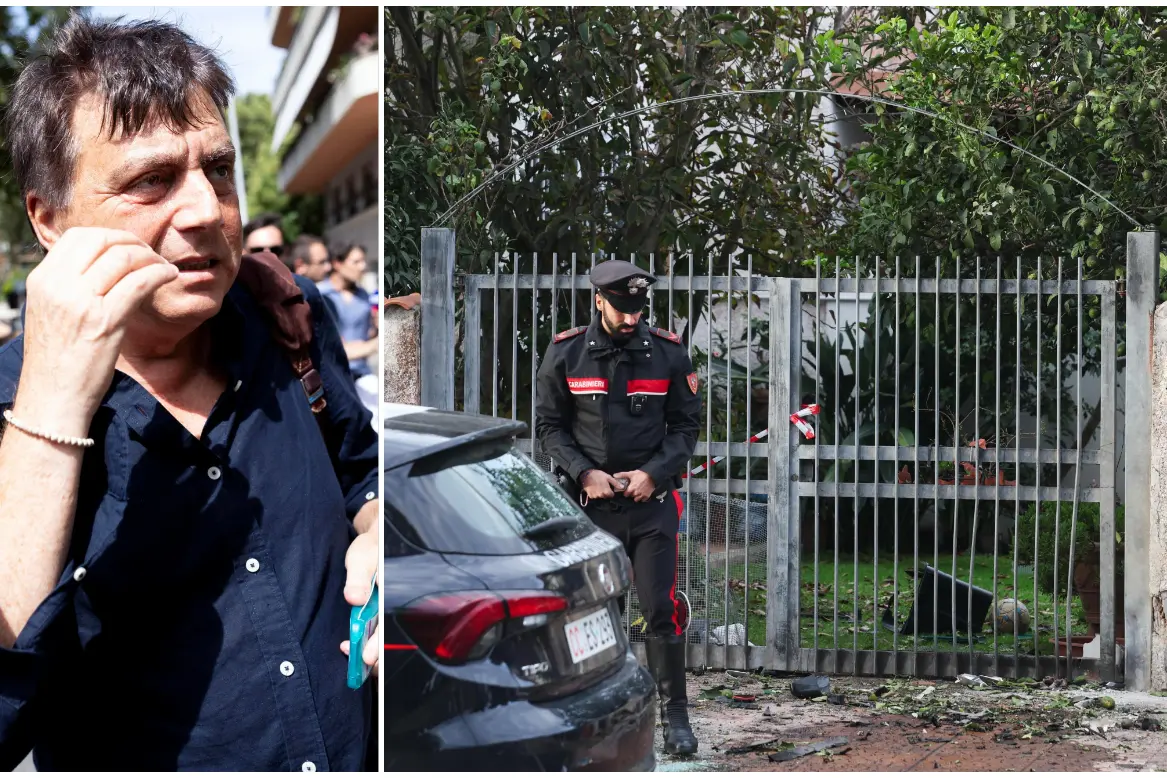 A sinistra Lavitola, a destra il luogo dell'attentato a Ranucci
