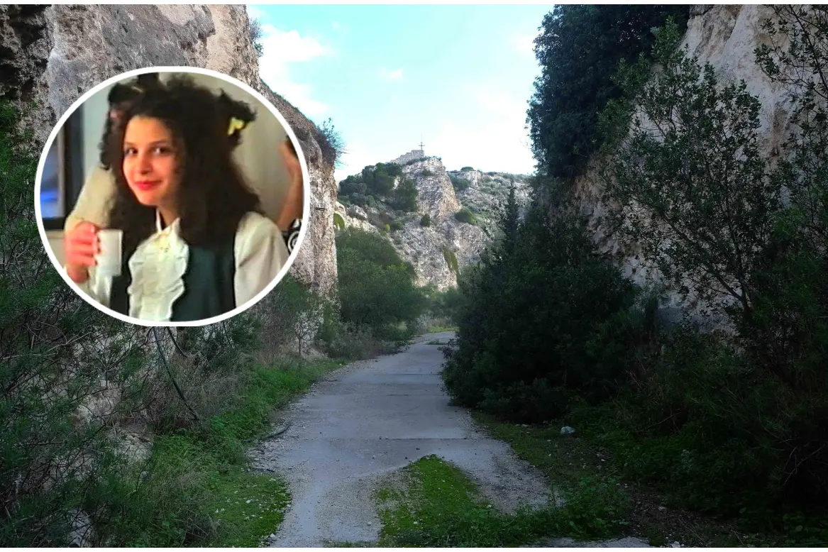 Tuvixeddu, nel riquadro Manuela Murgia (foto L'Unione Sarda)