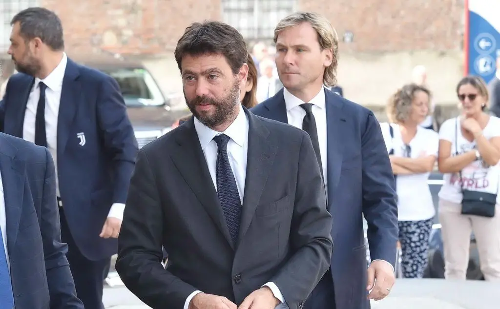 Il presidente della Juventus Andrea Agnelli e Pavel Nedved (vicepresidente del club bianconero)