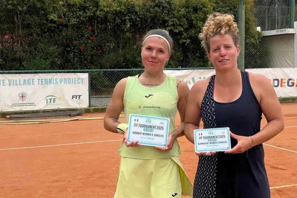 Le finaliste del quinto torneo Itf Combined del Forte Village (foto Antonio Burruni)