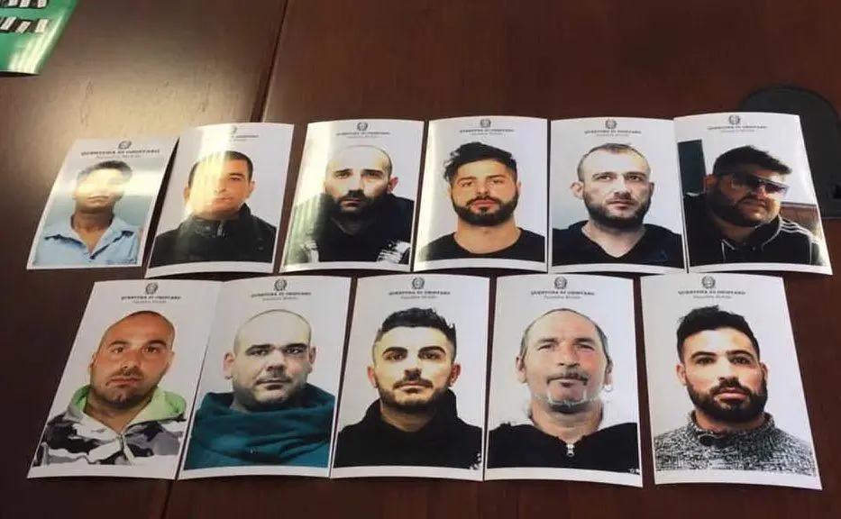 Gli arrestati (foto L'Unione Sarda - Sanna)