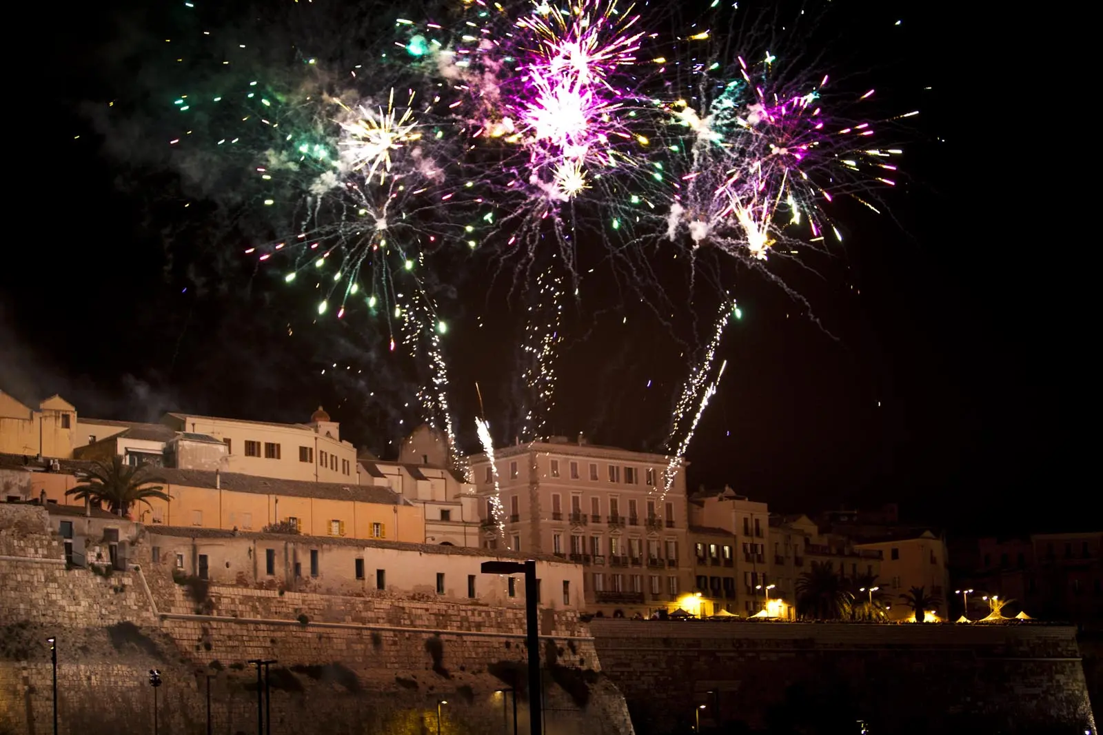 Fuochi d'artificio a Cagliari
