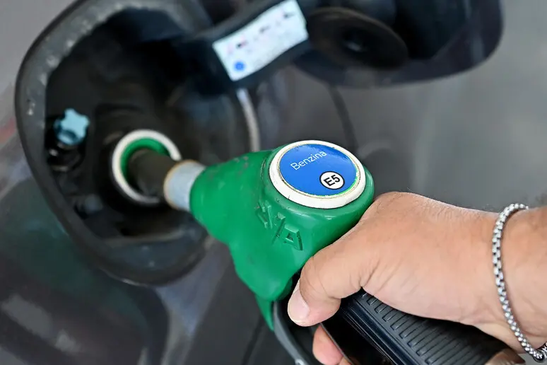 Una pompa di benzina (foto Ansa)