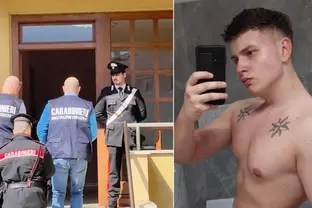 I carabinieri sul posto (Ansa) e Bojan Panic (dai social)