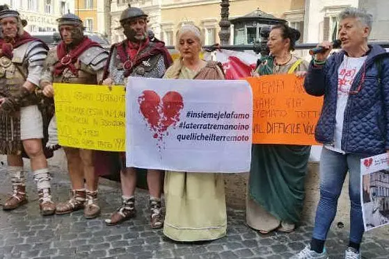 La protesta a Montecitorio