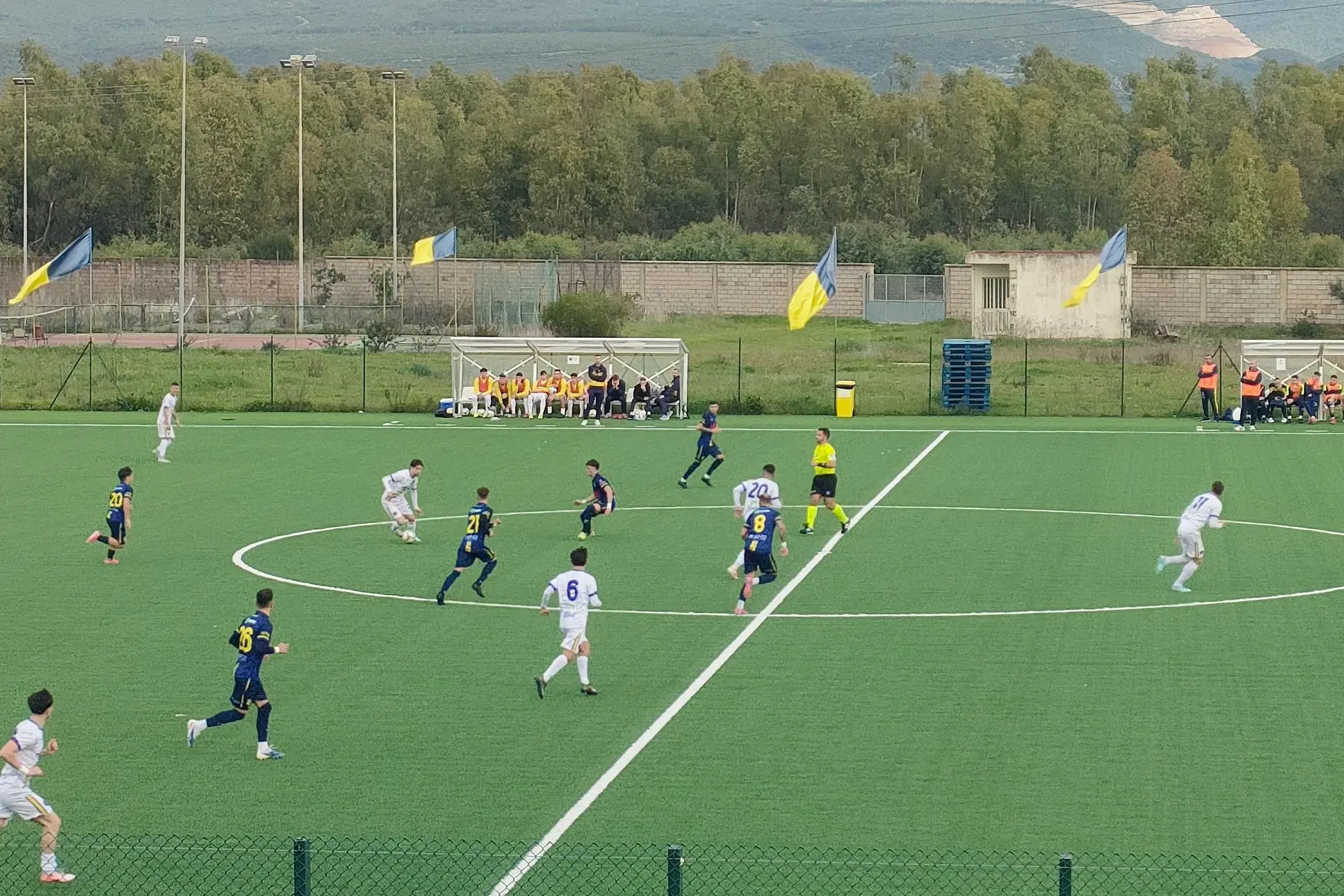 Un momento della sfida tra Terralba F. Bellu e Freccia Parte Montis (foto di Giacomo Pala)