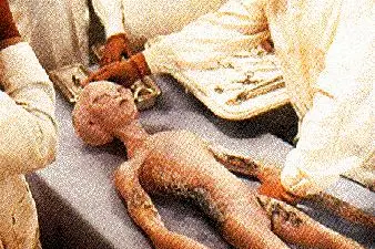 Uno dei presunti alieni trovati a bordo di un Ufo caduto a Roswell, Usa, negli anni Quaranta