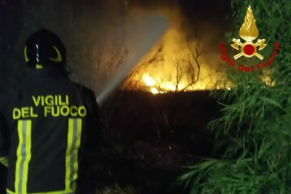 L'intervento dei vigili del fuoco