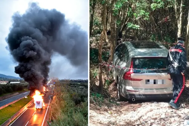 L'assalto e una delle auto usate per la fuga