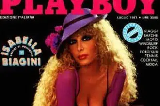 Isabella Biagini sulla copertina di Playboy (foto: Unione Sarda)