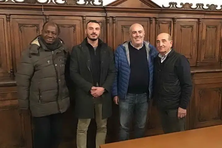 I parroci con i rappresentanti Uiltec-Uil (foto Pala)