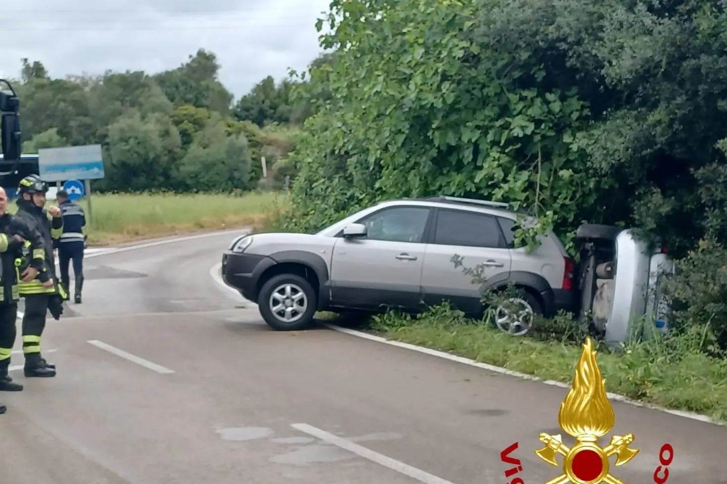 L'incidente (foto Vigili del fuoco)