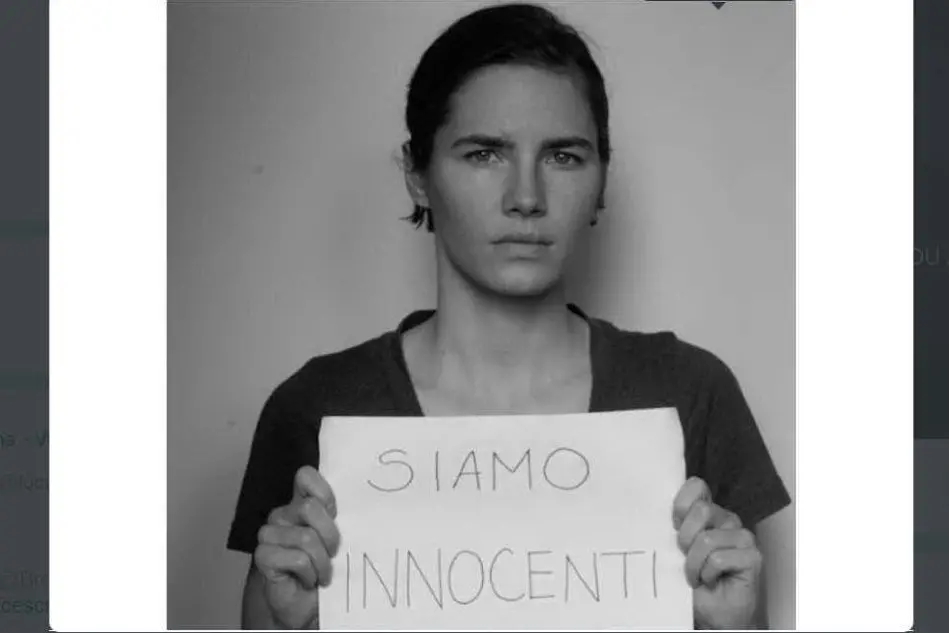 La foto pubblicata da Amanda Knox