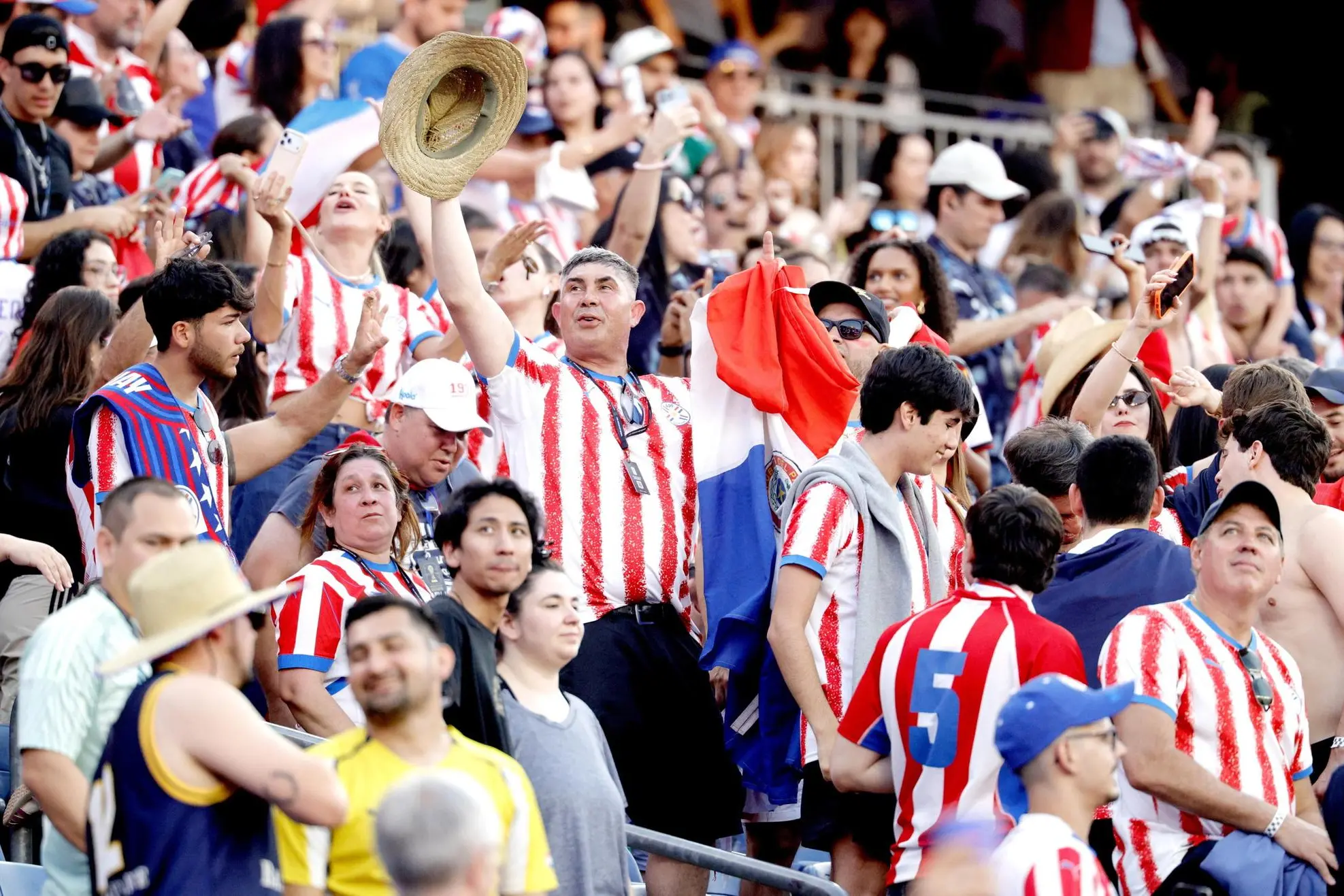 La festa dei tifosi del Paraguay (Ansa)