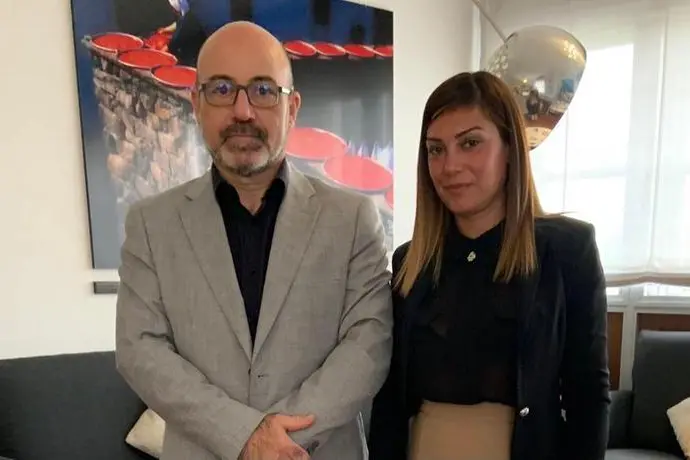 Il ministro Cingolani e l'assessore Pili (foto ufficio stampa Regione)