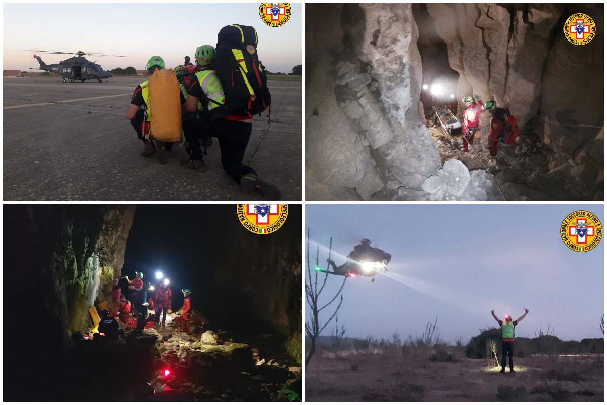 Speleologo infortunato nella grotta di Is Angurdidorgius, ma è un’esercitazione