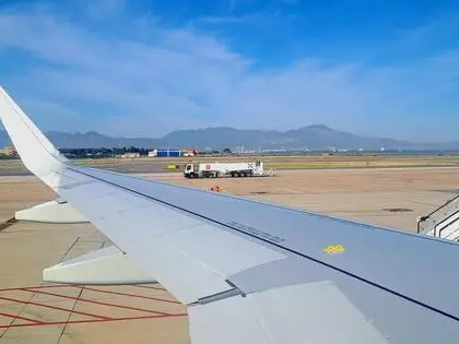 Aereo in aeroporto a Cagliari