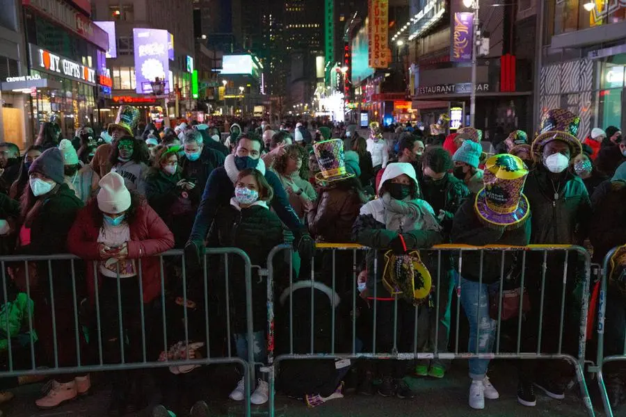 Capodanno a Times Square (Ansa)