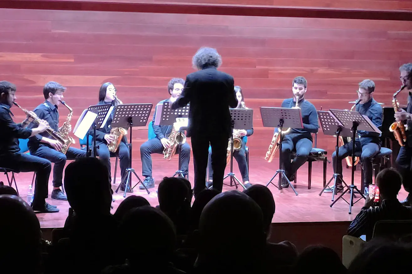L'ensemble di sassofoni del Conservatorio di Sassari (foto concessa)