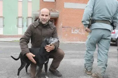 Massimo Canargiu col suo segugio