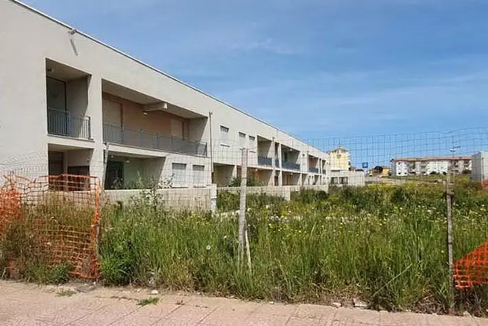 Gli alloggi Erp di via Falcone e Borsellino (foto L'Unione Sarda - Pala)