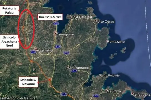 Planimetria pubblicata dal Comune di Arzachena